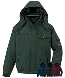 [秋冬用]防風防寒ブルゾン[フード付き・取り外し可能](61-8561)