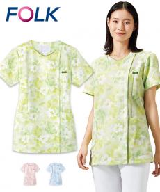FOLK レディース花柄ジップスクラブジャケット[女性用](76-7034SC)