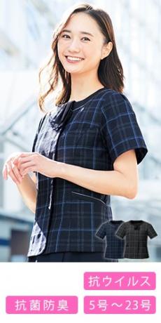 [春夏用]オーバーブラウス(リボン付き)(76-FB71432)