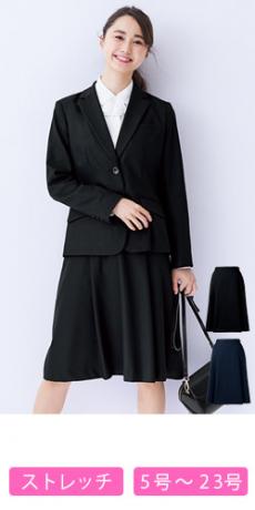 [通年]脇ゴムソフトプリーツスカート[ストレッチ](76-FS46011)