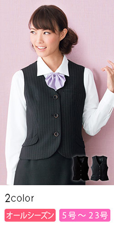 【在庫限り】[通年]ストライプ柄ベスト(76-FV3573)
