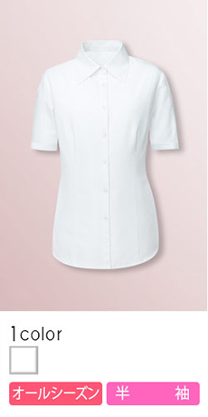 [通年]<透け防止優先派>1枚でも透けにくい安心の半袖ブラウス(76-SB7002)