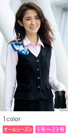 [通年]ドット柄ベスト(89-03730)