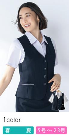 [春夏用]ベスト[ストライプ/ストレッチ/高通気](89-03811)