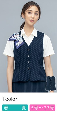 [春夏用]ベスト[ストライプ/ストレッチ/高通気](89-04421)