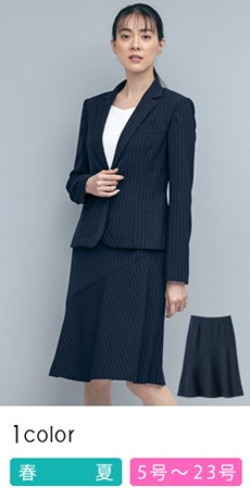 [春夏用]マーメイドスカート[ストライプ/ストレッチ/高通気](89-12011)