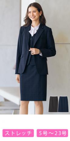 [通年]タイトスカート[チェック/ストレッチ](89-12371)