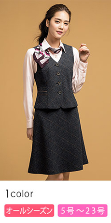 [秋冬用]ツイード・セミフレアスカート(89-16639)