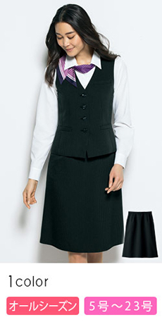 [通年]Aラインスカート[ストライプ/ストレッチ](89-16810)