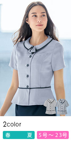 [春夏用]セロリーNo.1ヒット!涼やかボーダーのオーバーブラウス(89-50340)