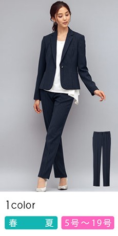 [春夏用]パンツ[ストライプ/ストレッチ/高通気](89-50991)