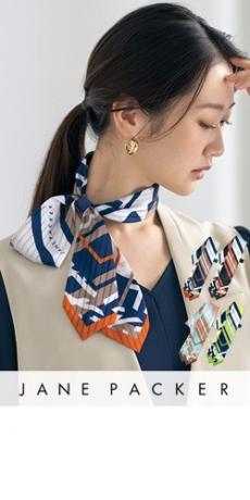 [通年]JANE PACKER スカ-フ[ループ付き](89-79000)