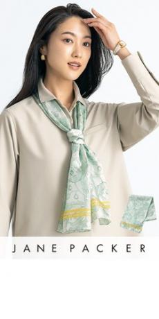 [通年]JANE PACKER スカ-フ[ボタニカル柄](89-79007)