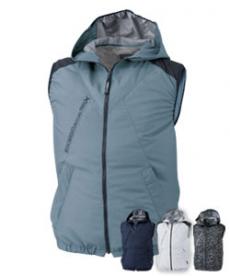 [春夏用]空調服® 遮熱フード付きベスト(A5-XE98024)