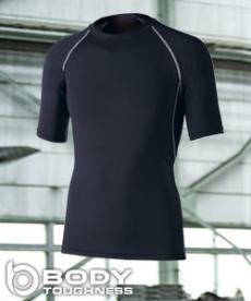 [春夏用]BODY TOUGHNESS 冷感消臭パワーストレッチ半袖クルーネックシャツ(B0-JW628)