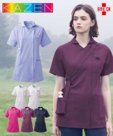 スクラブ(襟付)[女性用](B4-KZN710)
